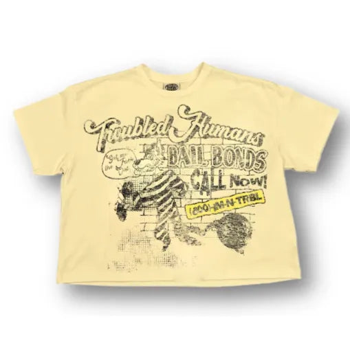 Troubled Humans T-shirt Bail Bonds Yellow