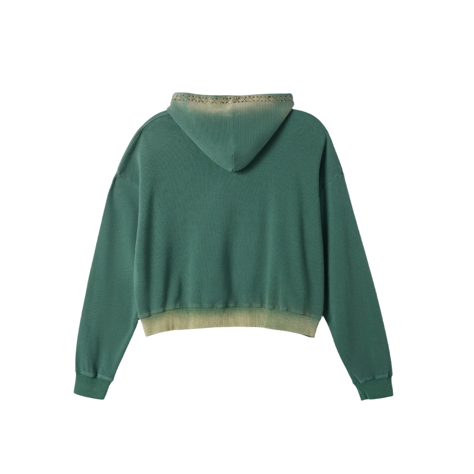 Azva Studded Bolt Hoodie Green