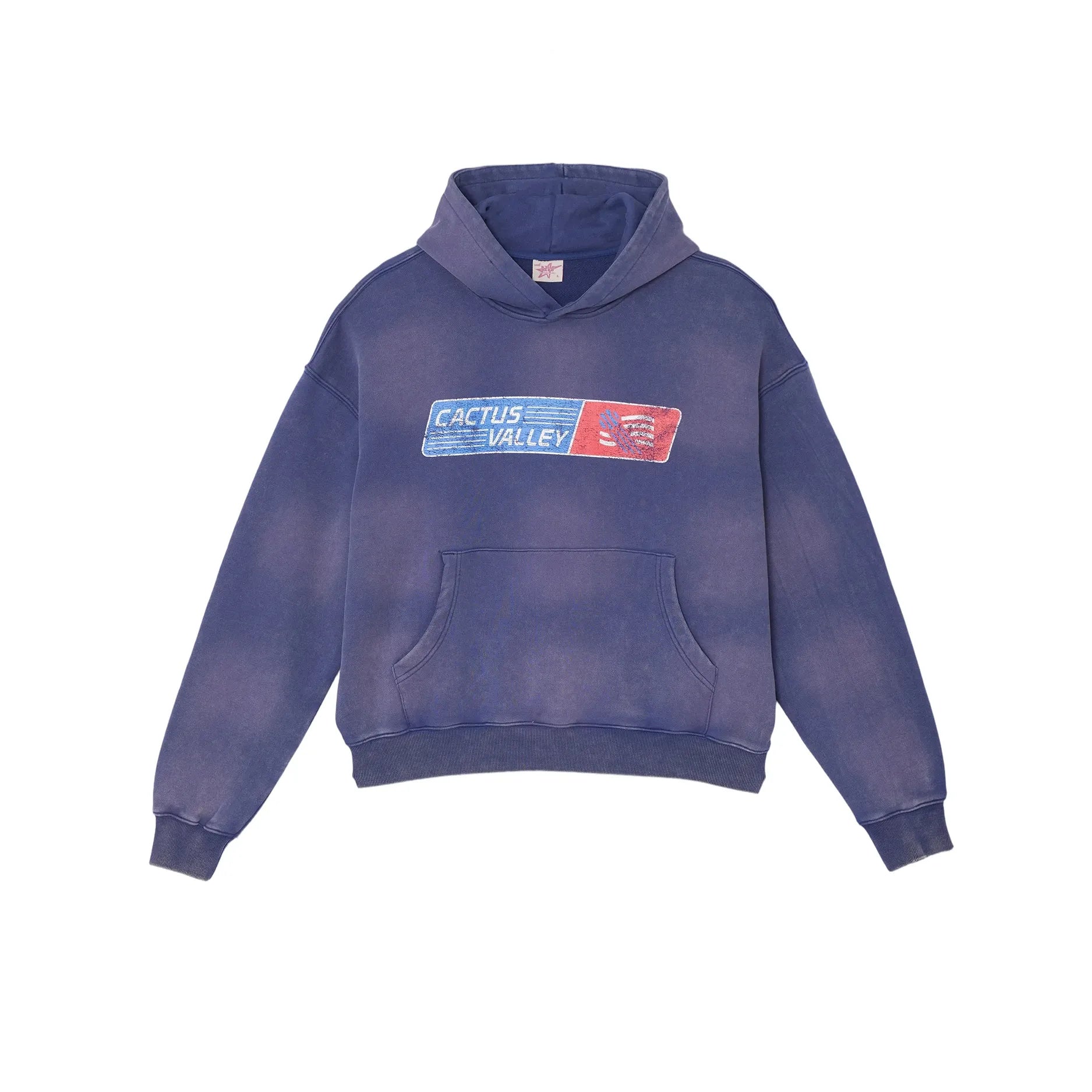 Azva Pit Stop Hoodie Navy Blue Washed