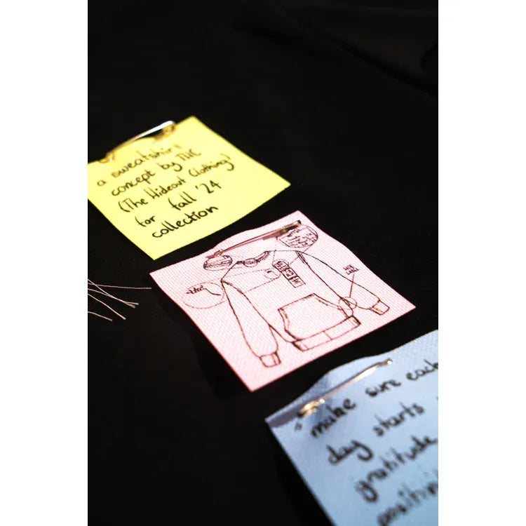 Sticky Notes Crewneck Sweater Black