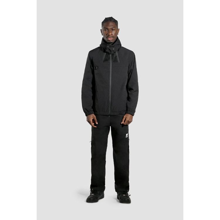 White Lines Waterproof Utility Jacket Black