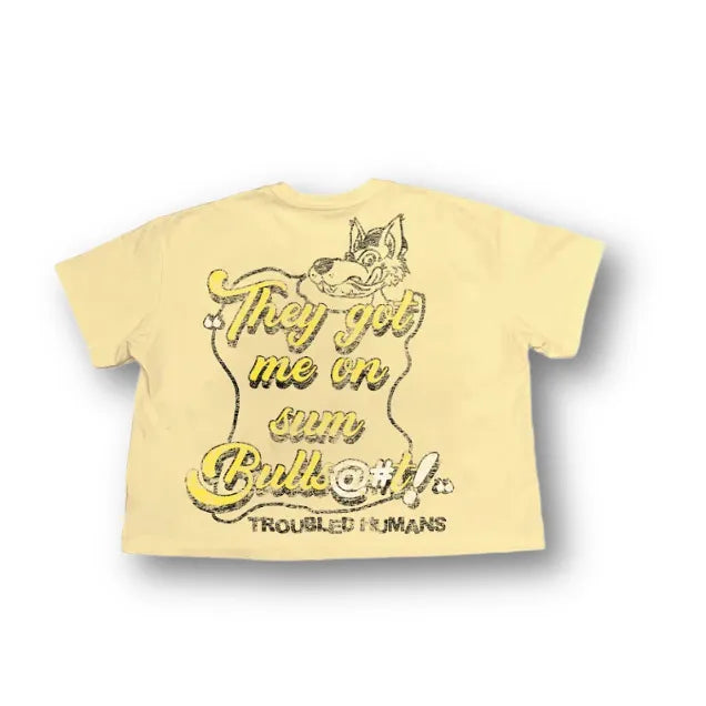 Troubled Humans T-shirt Bail Bonds Yellow