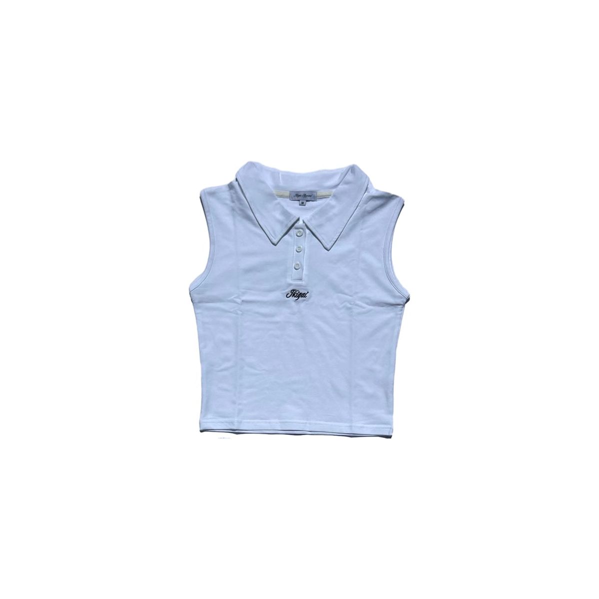 Ikigai White Polo Cut-Off