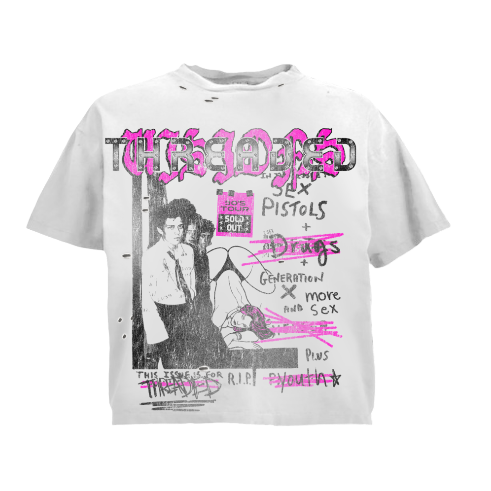Threaded Vision 90s Sold out tour tee WHITE