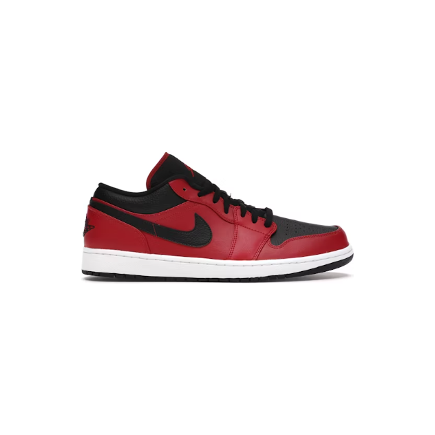 Air Jordan 1 Low Reverse Bred Pebbled Swoosh
