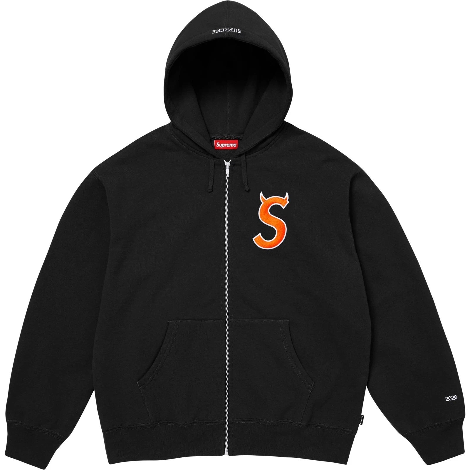 Supreme Devil S Logo Zip Up Hooded Sweatshirt Black – Sneak Peek