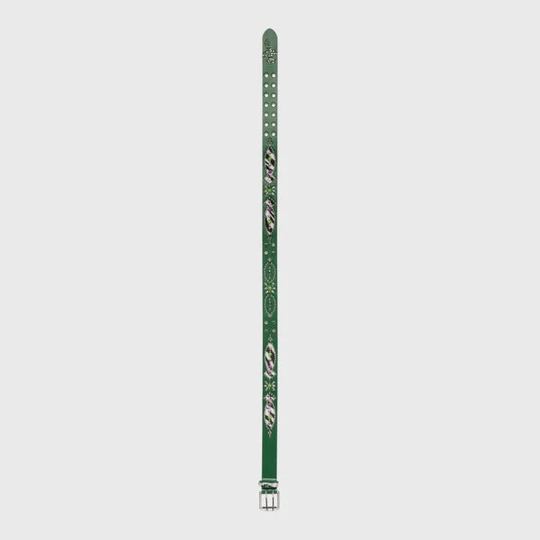 Homme Femme Passport Belt Green