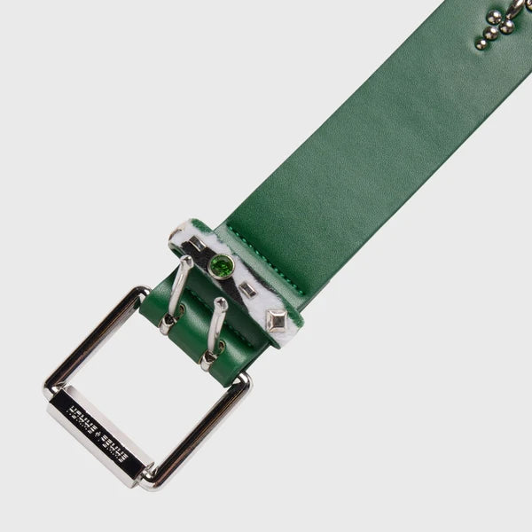 Homme Femme Passport Belt Green