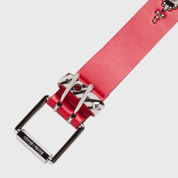 Homme Femme Passport Belt Red