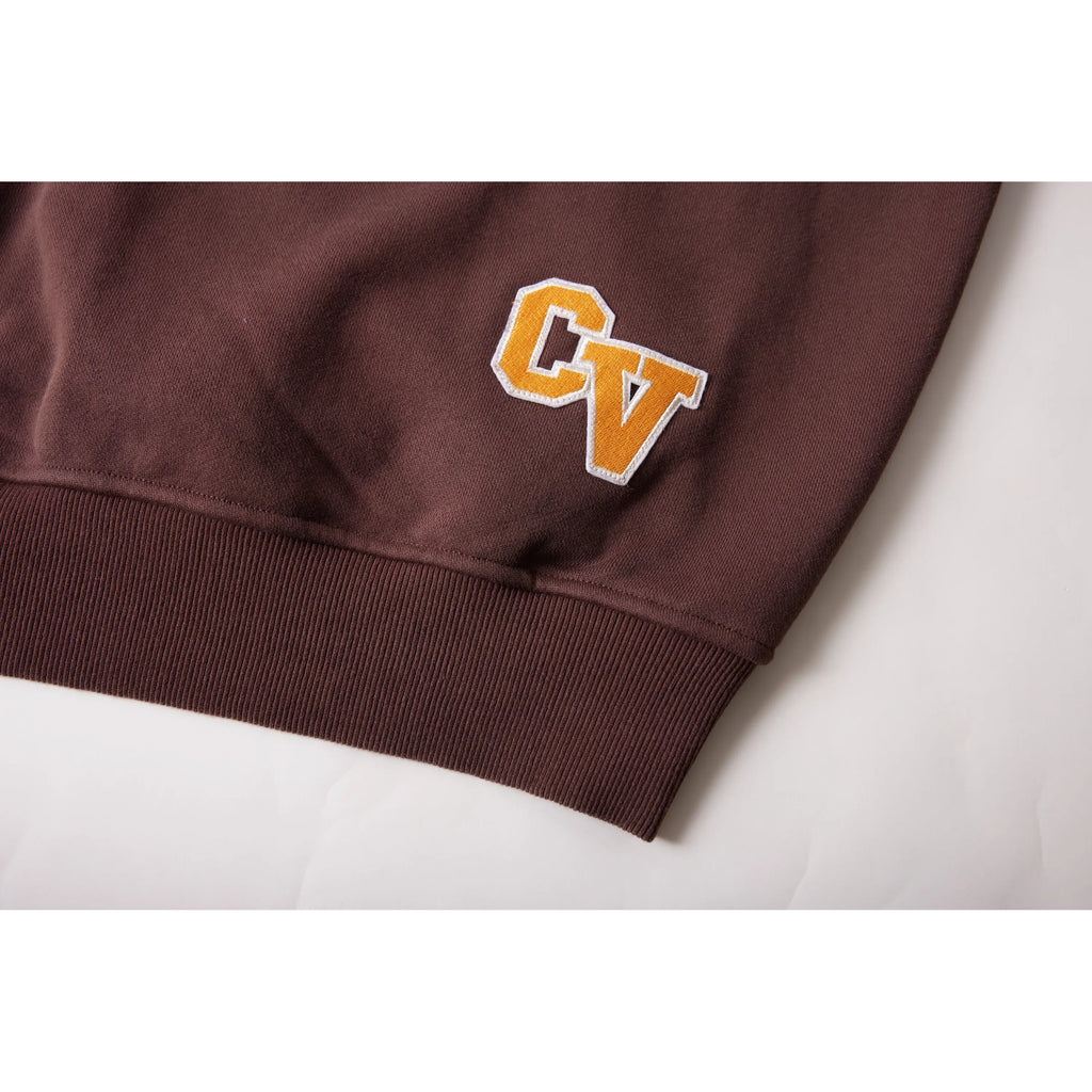 Azva Crooked Cactus Zip Hoodie Brown