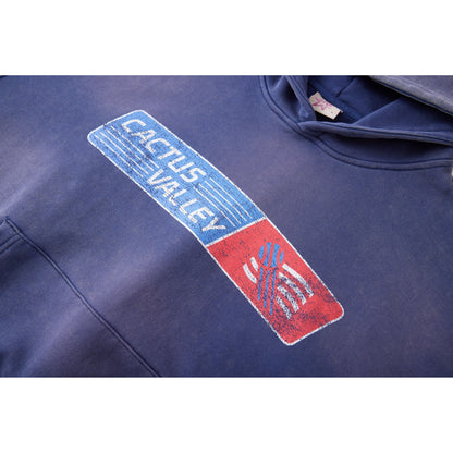 Azva Pit Stop Hoodie Navy Blue Washed