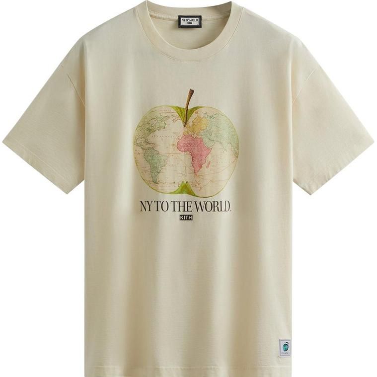 Kith New York To The World Apple Vintage Tee 'Sandrift'