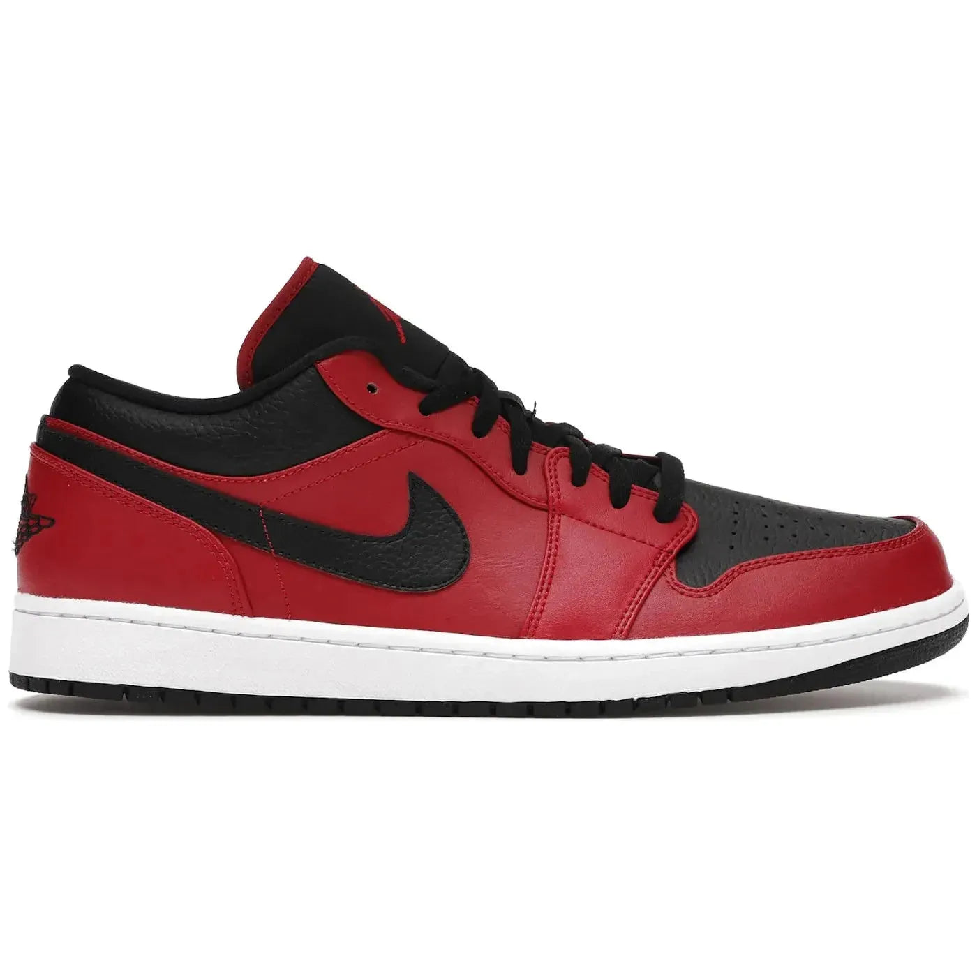 Air Jordan 1 Low Reverse Bred Pebbled Swoosh