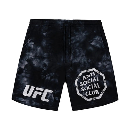 Anti Social Social Club X UFC Sweat Shorts Black Silver