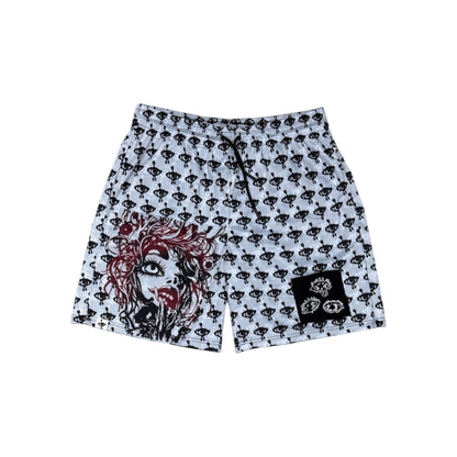 Aopsia Red Lips Mesh Shorts