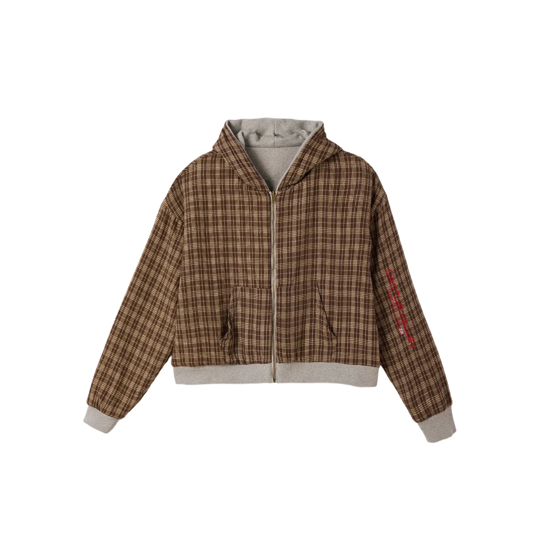 Azva Split Tone Zip-Up Hoodie