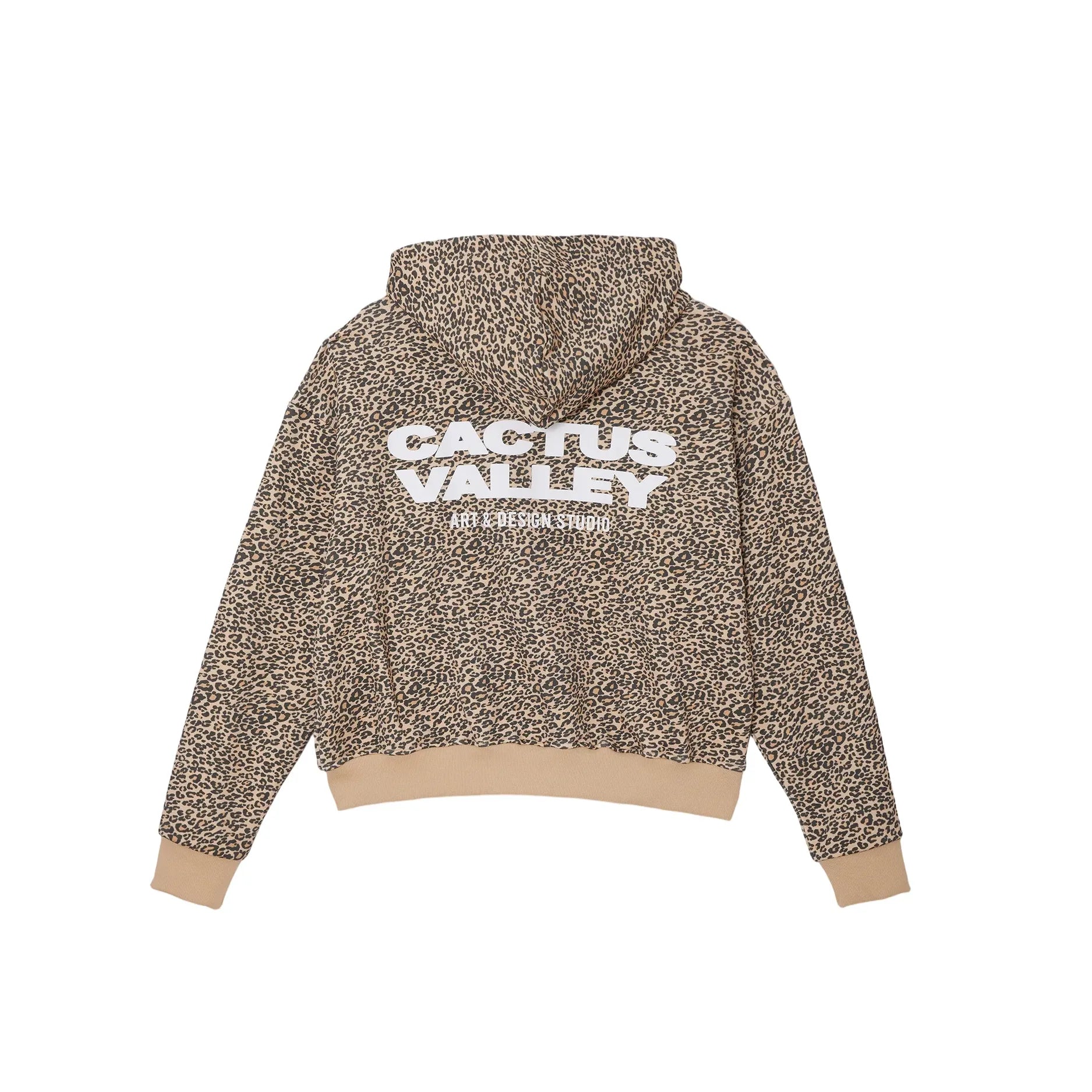 Azva Leopard Zip-Up Hoodie