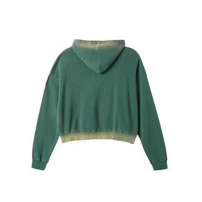 Azva Studded Bolt Hoodie Green