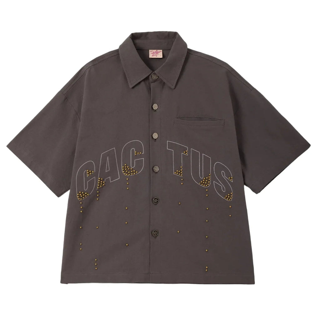 Azva Cactus Stud Drip Button Up