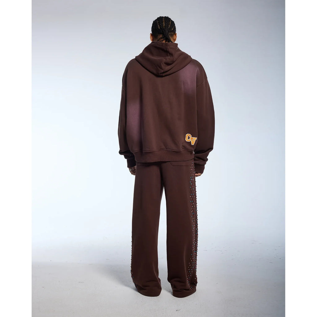 Azva Crooked Cactus Zip Hoodie Brown