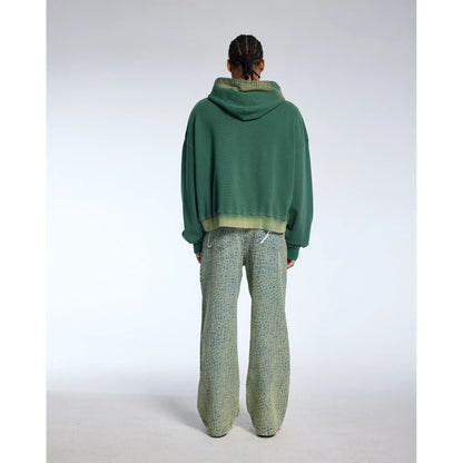 Azva Studded Bolt Hoodie Green