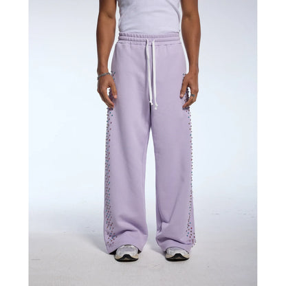 Azva Crystal Cactus Sweatpants Lavender