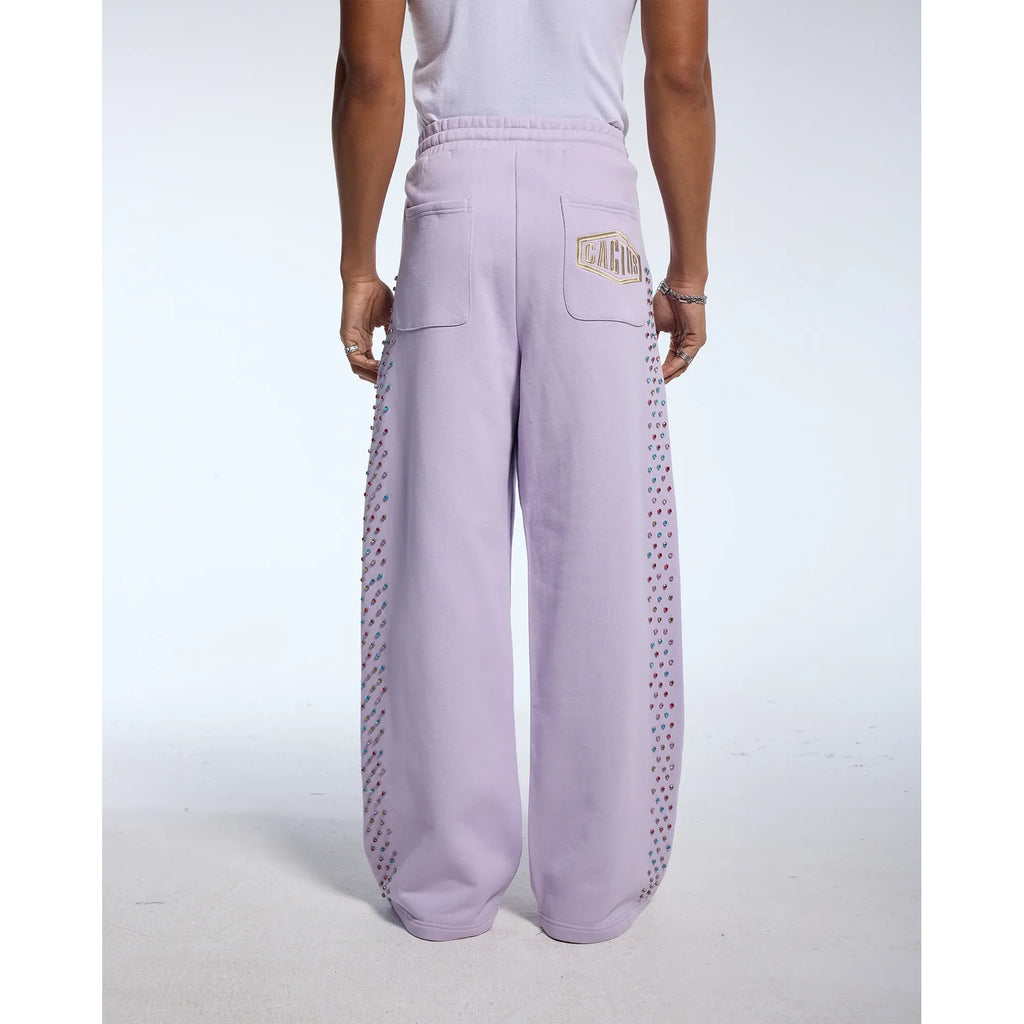 Azva Crystal Cactus Sweatpants Lavender