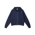Azva BLANKET STITCH ZIP UP HOODIE Navy