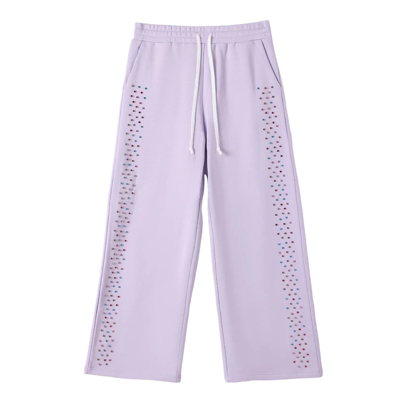 Azva Crystal Cactus Sweatpants Lavender