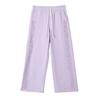 Azva Crystal Cactus Sweatpants Lavender