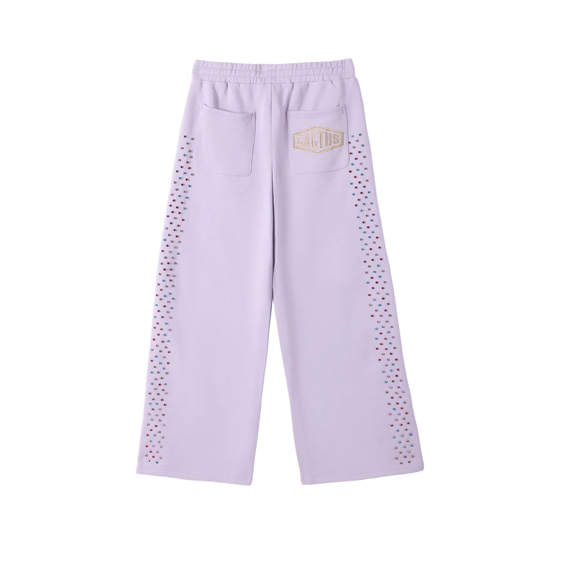 Azva Crystal Cactus Sweatpants Lavender