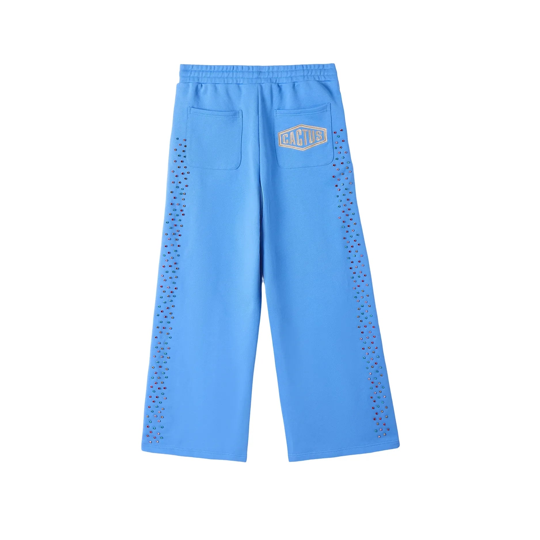 Azva Crystal Cactus Sweatpants Baby Blue