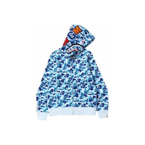 BAPE ABC Camo Shark Full Zip Hoodie Blue