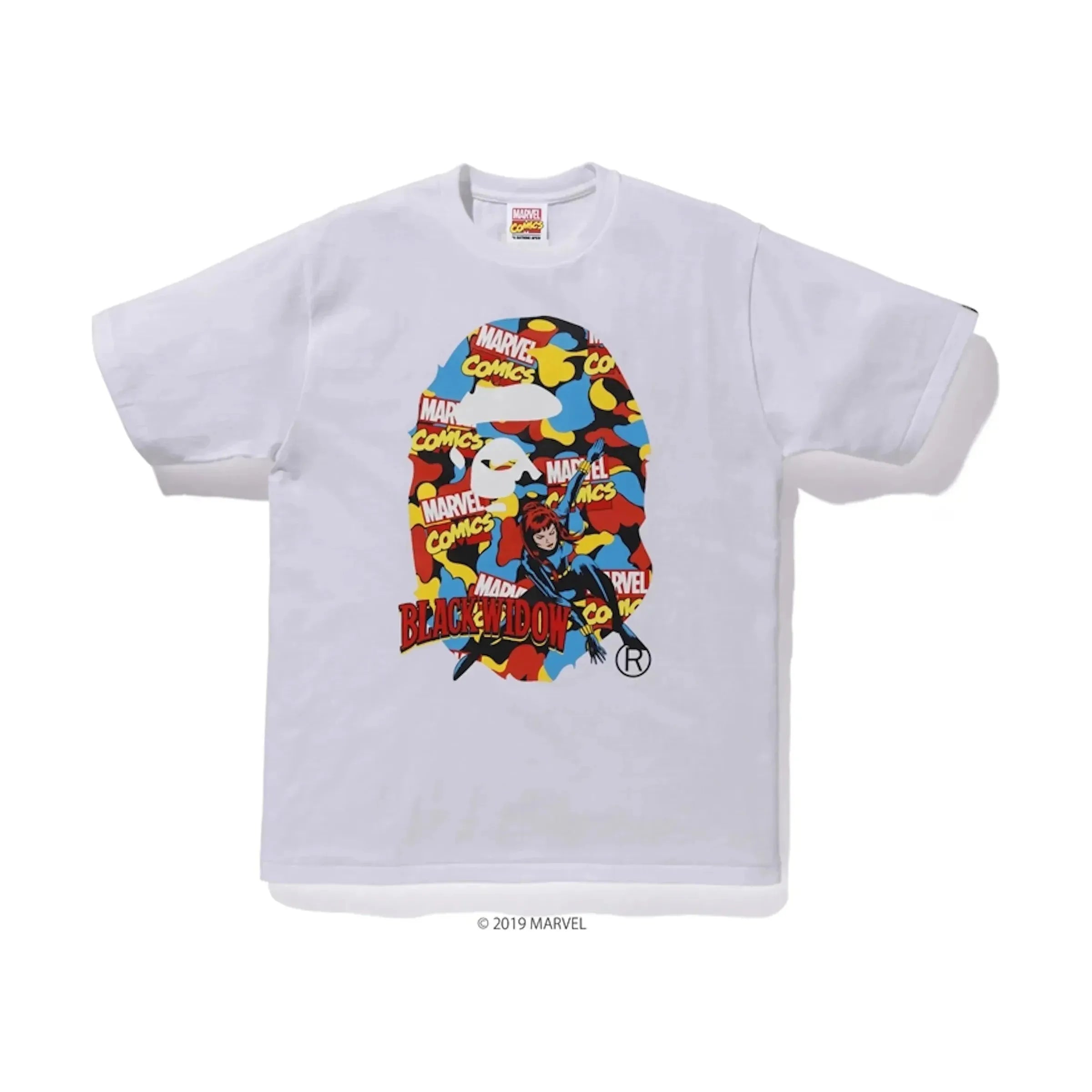 Bape Marvel Comics Camo Black Widow Tee White