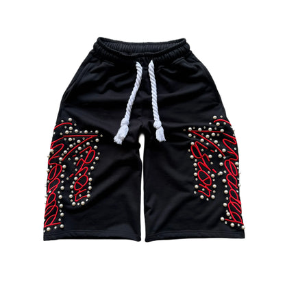 Threaded Vision Adam Sandler Long Shorts Black