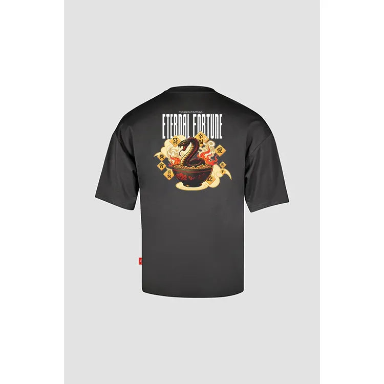 Eternal Year of The Snake Oversized Tee Black