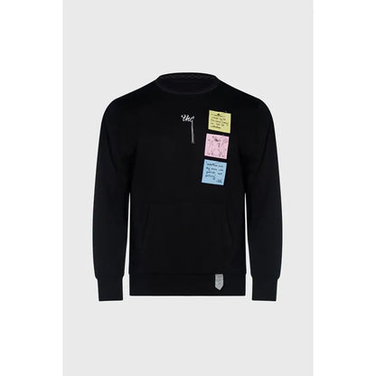 Sticky Notes Crewneck Sweater Black
