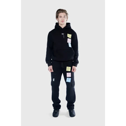 Sticky Notes Sweatpants Black