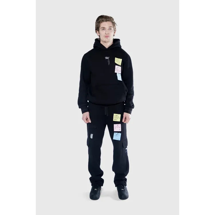 Sticky Notes Sweatpants Black