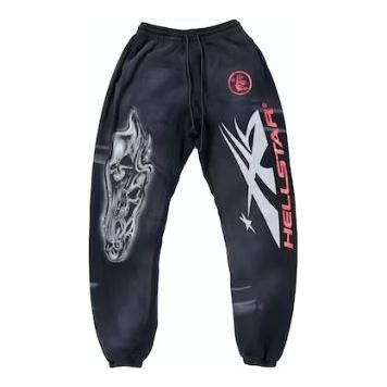 Hellstar Airbrushed Skull Closed Elastic Bottom Sweatpants