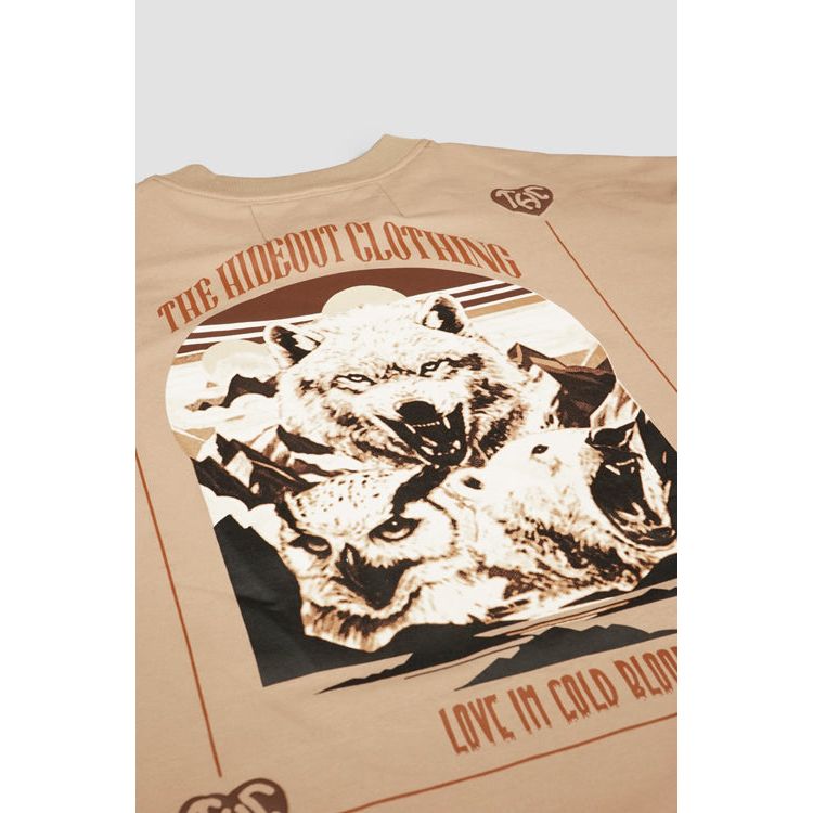 Love in Cold Blood Oversized Tee Tan