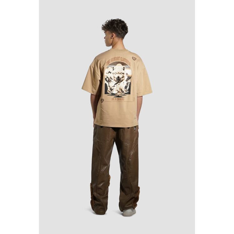 Love in Cold Blood Oversized Tee Tan