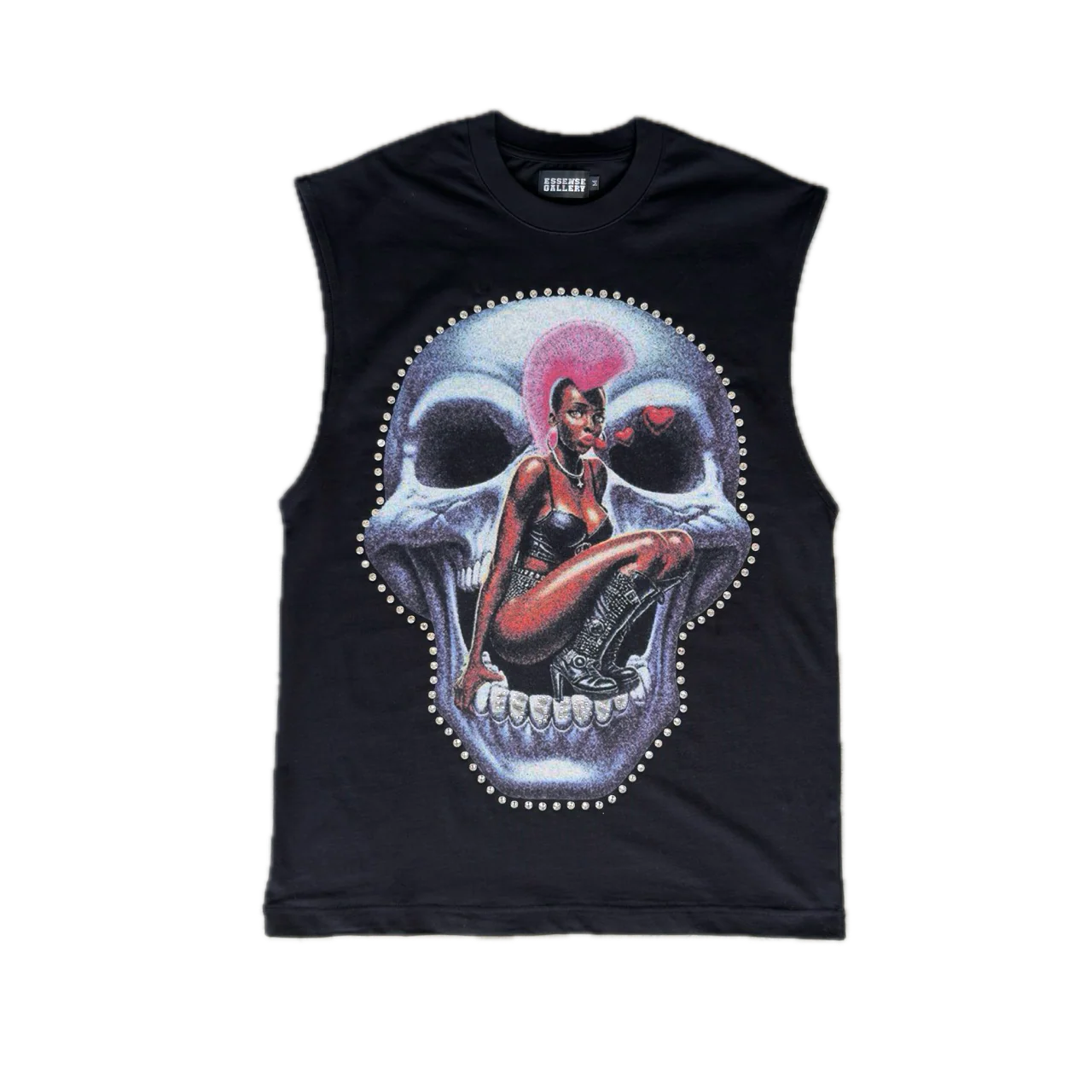 Scarlet Sin Cut Off Tee Black