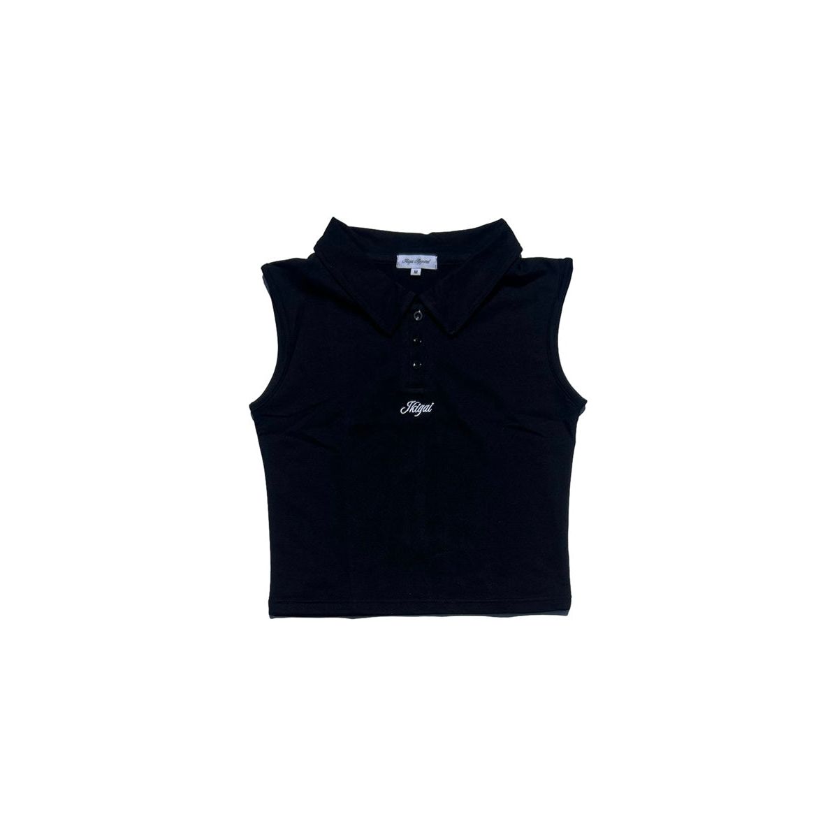Ikigai Black Polo Cut-Off