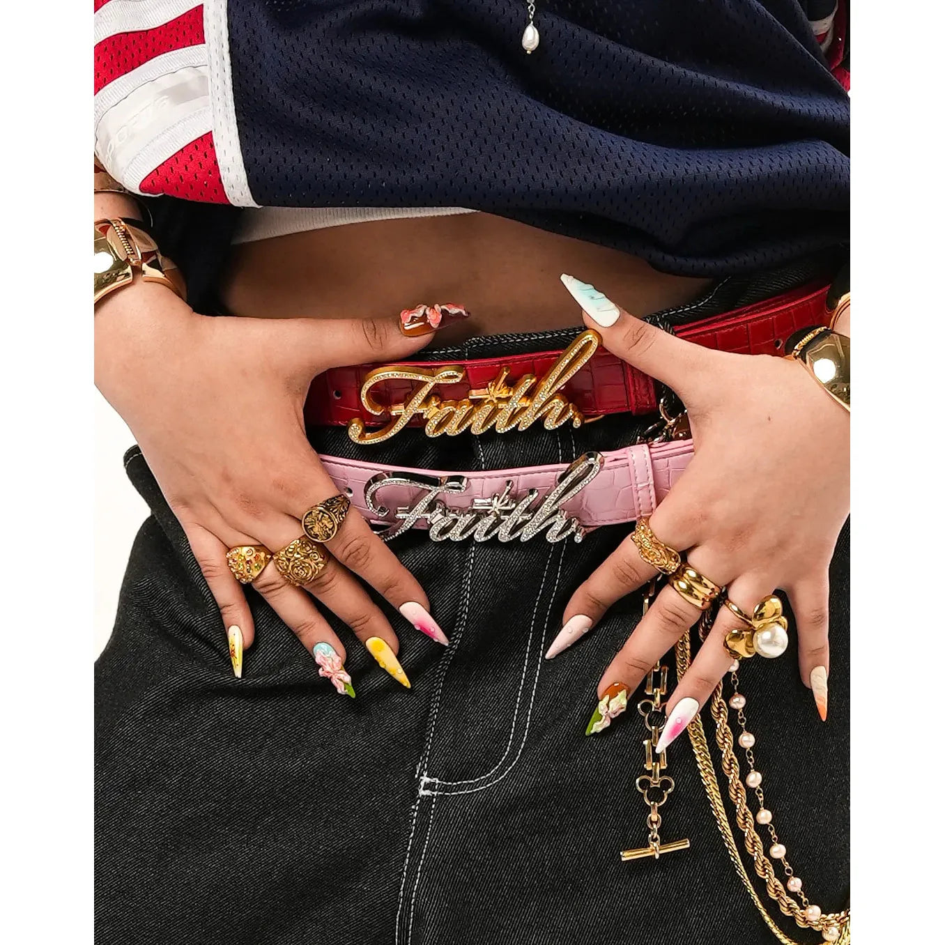 Faith By Luis Red Crocodile Belt