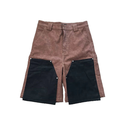 Daven Homme Riz Leather Shorts