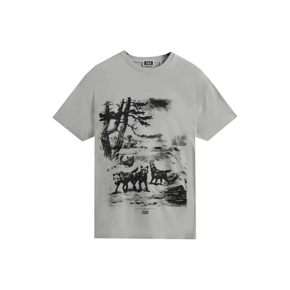 Kith AMNH Wolves Vintage Tee Concrete