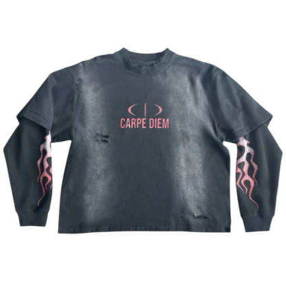 Carpe Diem "Scorched Layers" L/S T-Shirt Red