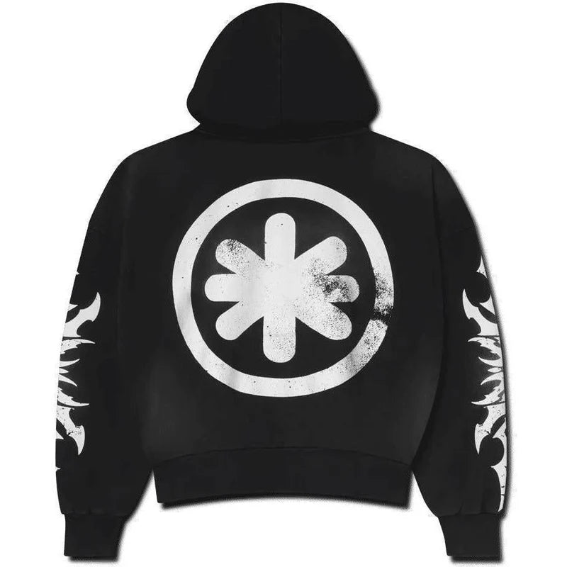 Lost Shdws Complex Con Hoodie Acid Wash Black