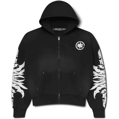 Lost Shdws Complex Con Hoodie Acid Wash Black